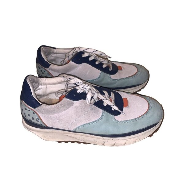 MADEWELL Kickoff Colorblock Suede & Nubuck Leather Unisex Sneakers W 8.5 M 7 - Picture 1 of 9